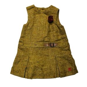 Mexx Kids Dress in Mustard Yellow with Brown Accents